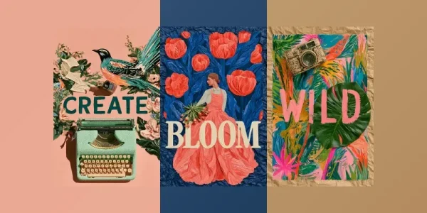 Set 10 Prompt: Painted Paper Diorama Poster Art